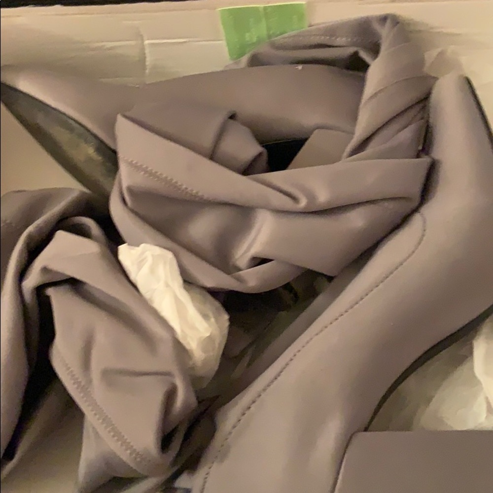 Barley worn , light grey high knee boots